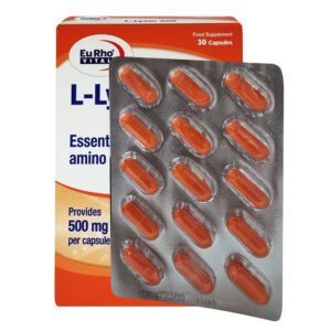 کپسول ال لیزین یوروویتال – 500 میلی گرم بسته 30 عددی