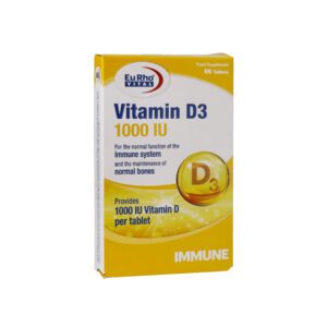 قرص ویتامین D3-1000 واحدی بسته 60 عددی